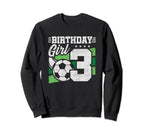 Soccer Birthday Party 3 Year Old 3Rd Sweatshirt - Graphic Print Unisex