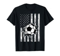 Soccer Usa Flag Funny American Distressed T-Shirt - Trendy Graphic Unisex