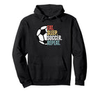Eat Sleep Soccer Repeat Soccer Player Hoodie - Custom Art Print for Adults
