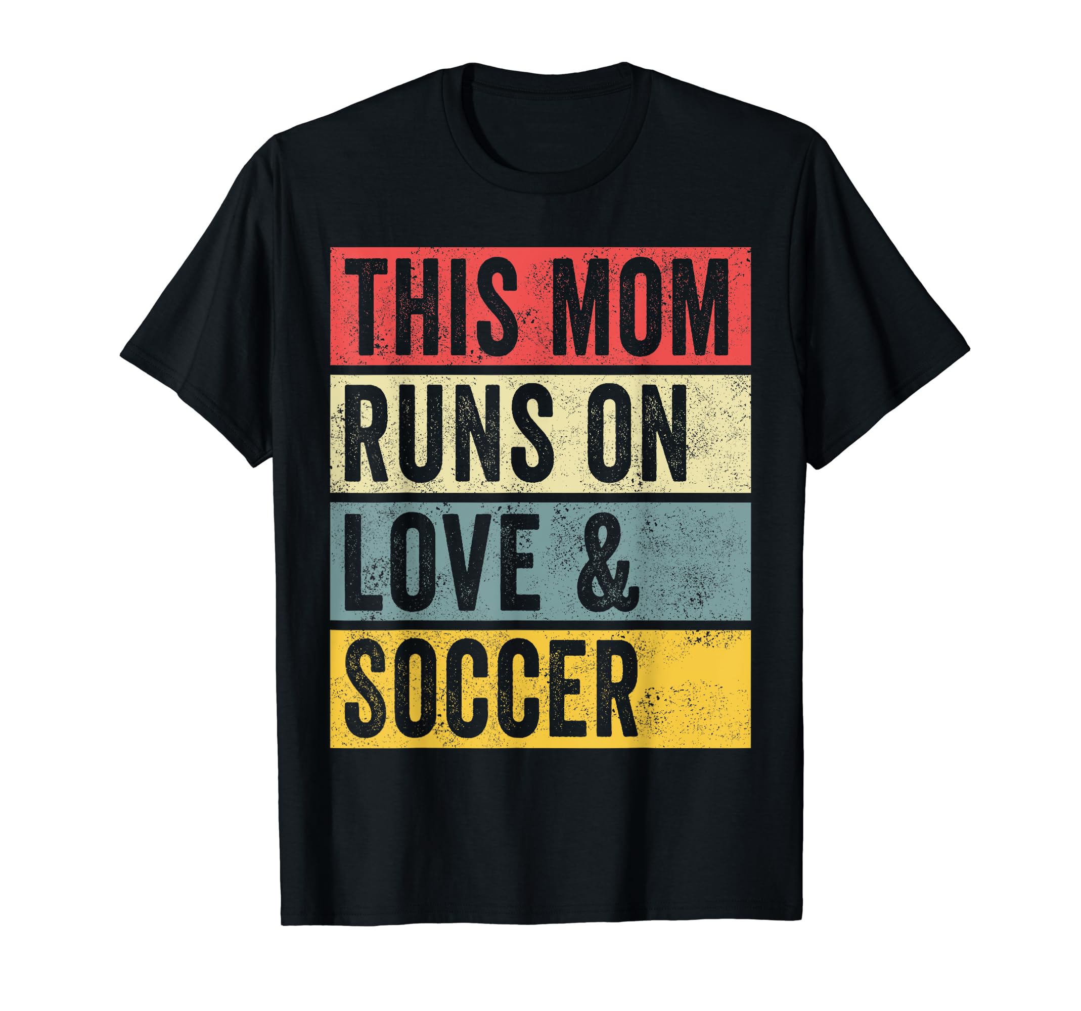 This Mom Runs Love And Soccer Funny T-Shirt - Minimalist Print for Adults