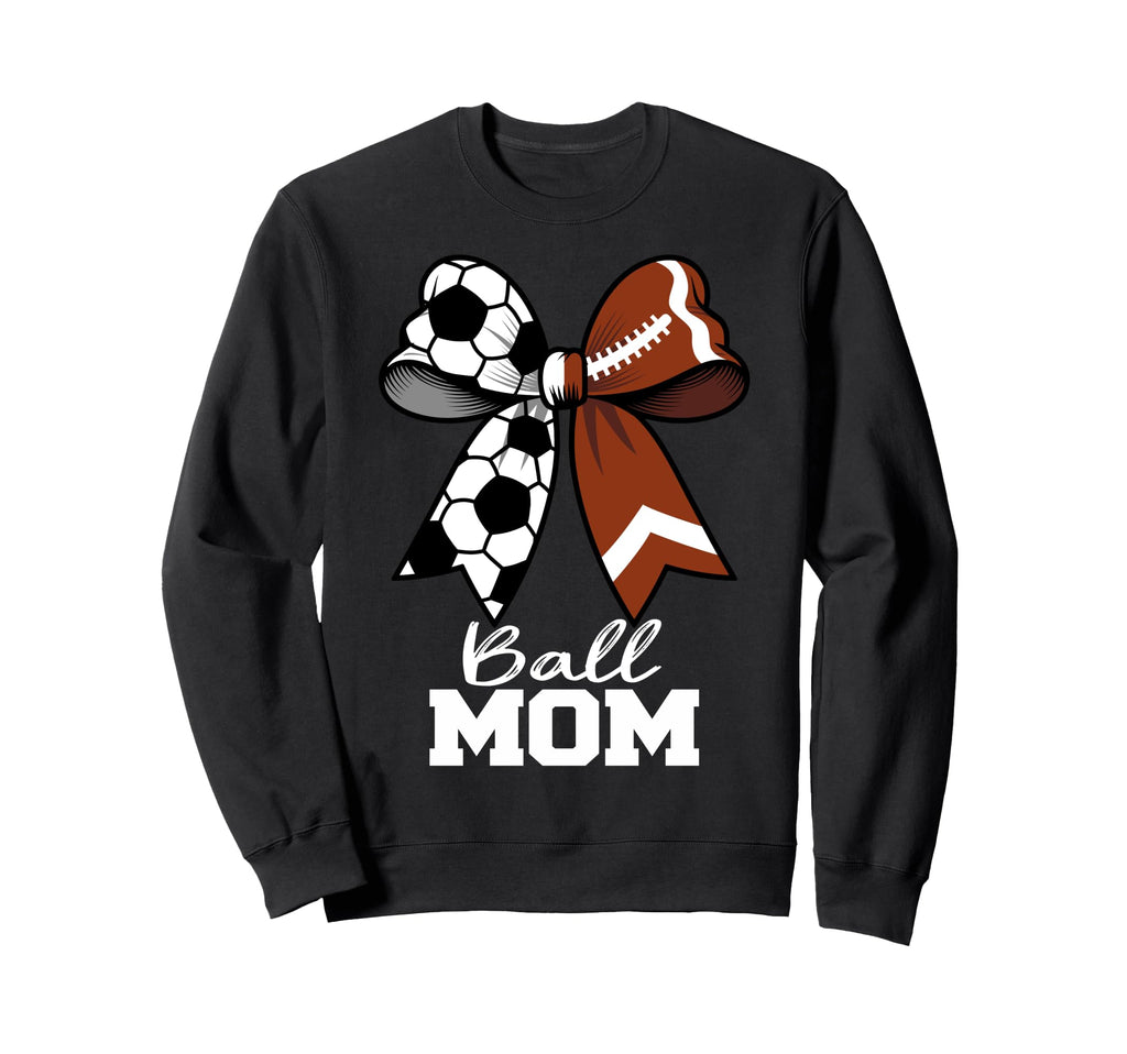 Ball Mom Soccer Football Mom Sweatshirt - Graphic Print for Adults