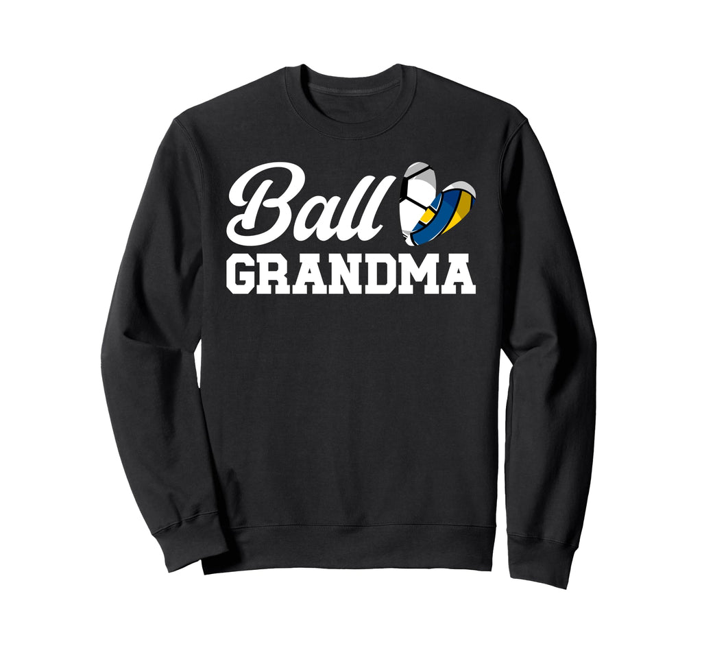 Ball Grandma Heart Volleyball Sweatshirt - Fun Novelty Design for Adults