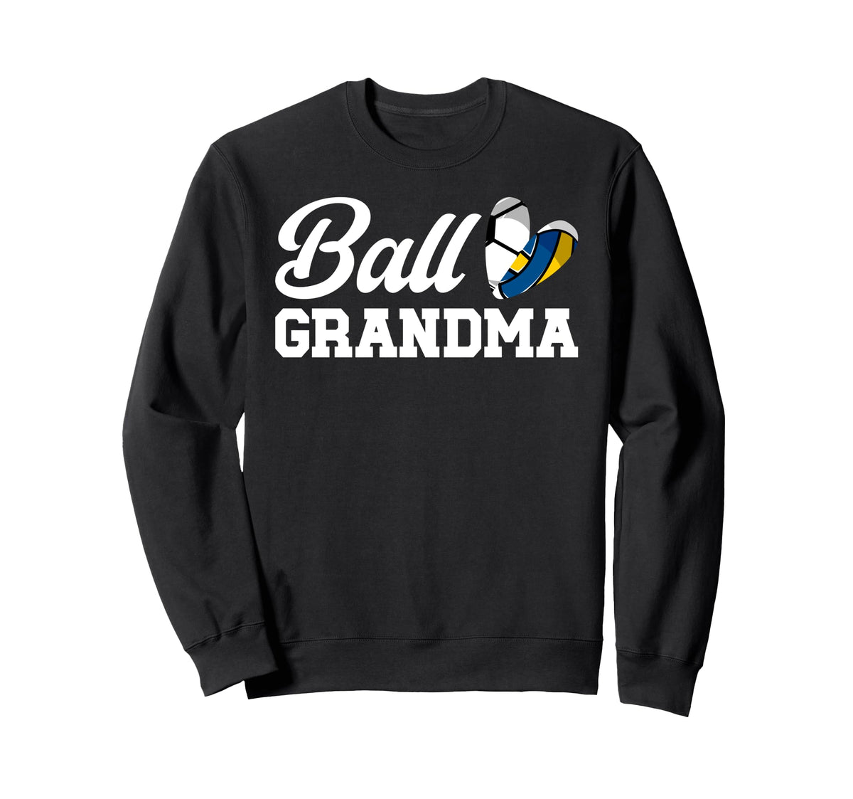 Ball Grandma Heart Volleyball Sweatshirt - Fun Novelty Design for Adults