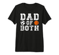 Mens Dad Both Proud Basketball T-Shirt - Aesthetic Graphic for Adults