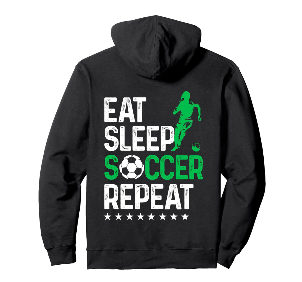 Eat Sleep Soccer Repeat Sport Player Hoodie - Streetwear Style for Adults