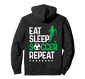 Eat Sleep Soccer Repeat Sport Player Hoodie - Streetwear Style for Adults