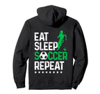 Eat Sleep Soccer Repeat Sport Player Hoodie - Streetwear Style for Adults