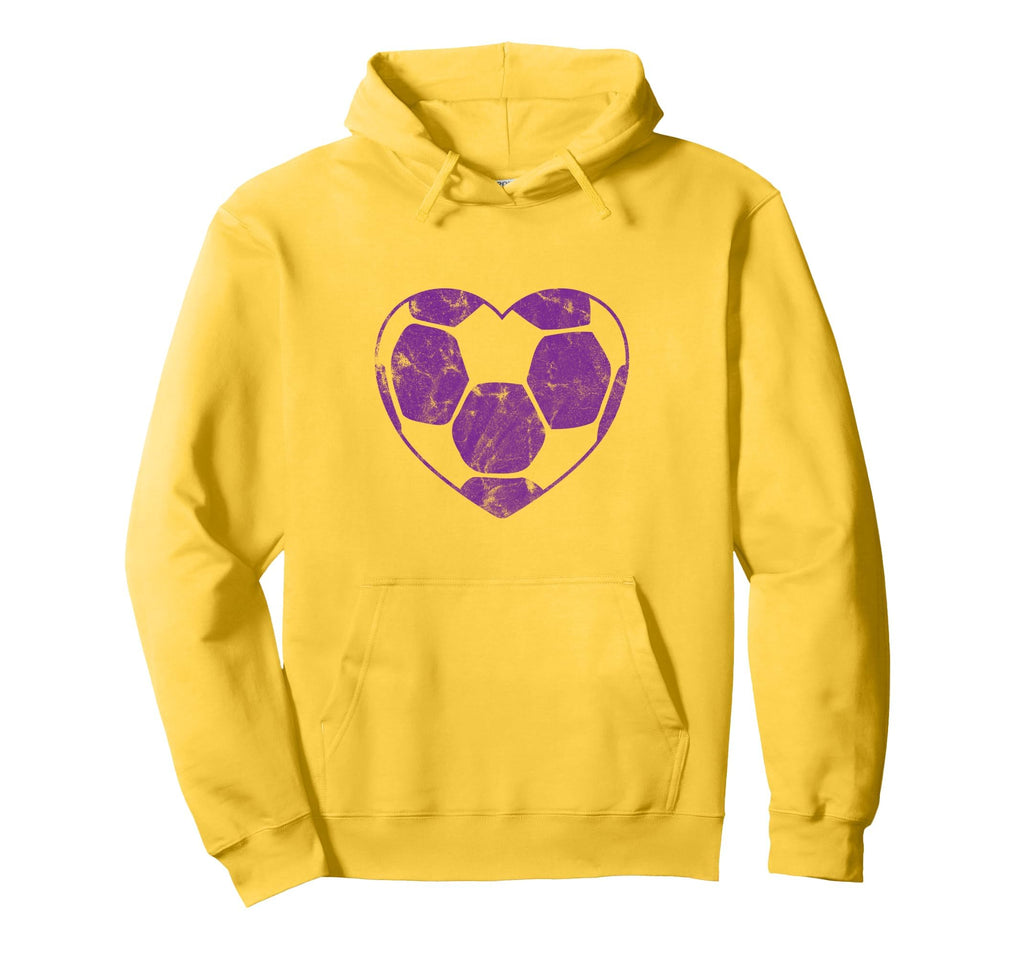 Purple Soccer Ball Mom Fan Simple Hoodie - Fun Novelty Design for Adults