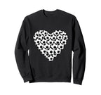 Heart Shaped Soccer Ball Artwork Sweatshirt - Graphic Print Men Women