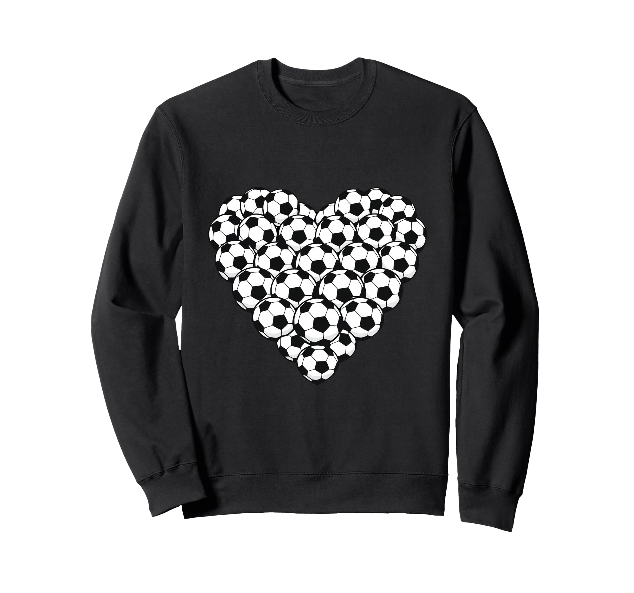 Heart Shaped Soccer Ball Artwork Sweatshirt - Graphic Print Men Women