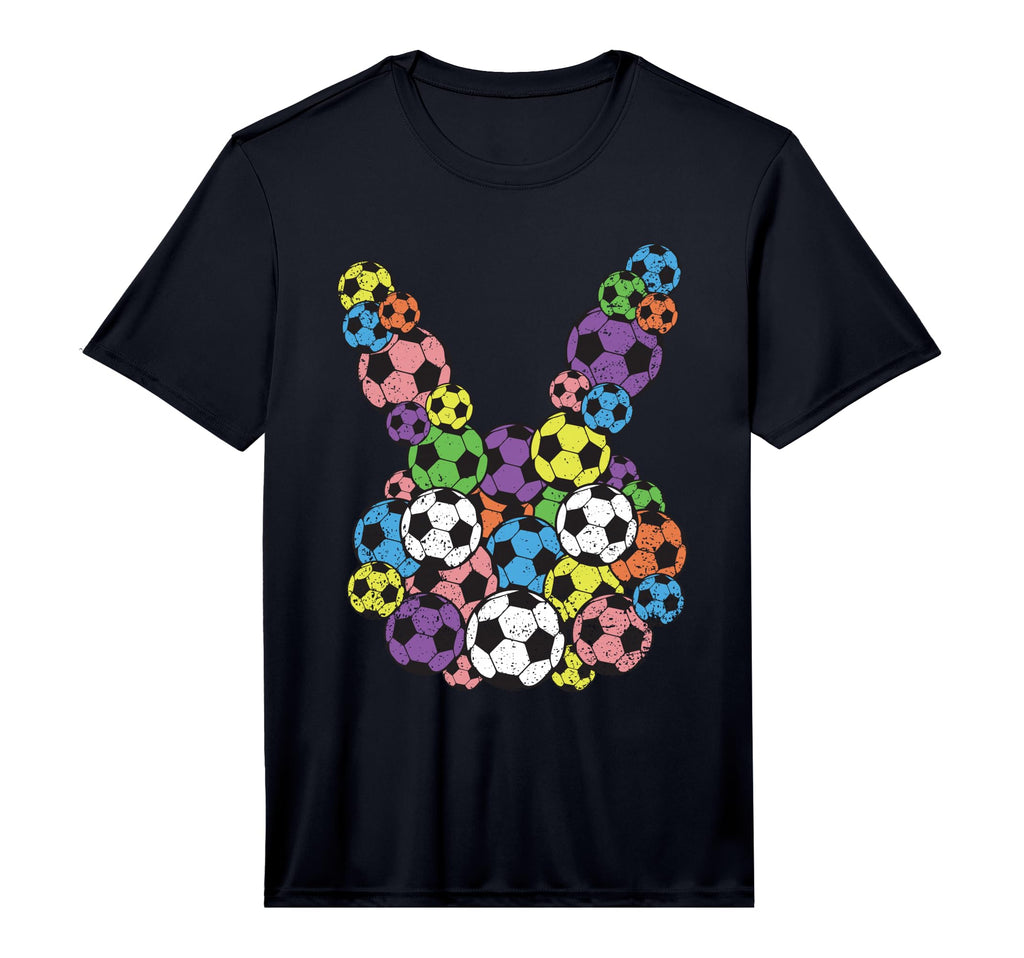 Easter Soccer Lover Bunny Head Ball T-Shirt - Minimalist Print Men Women