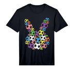 Easter Soccer Lover Bunny Head Ball T-Shirt - Minimalist Print Men Women