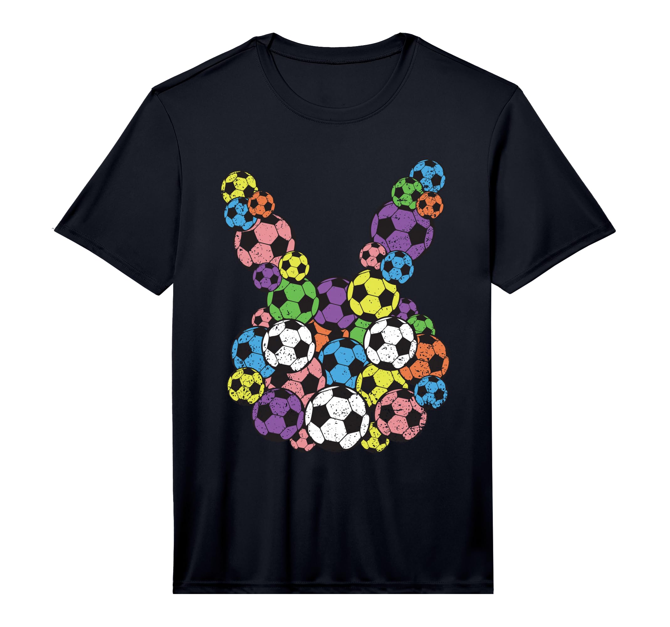 Easter Soccer Lover Bunny Head Ball T-Shirt - Minimalist Print Men Women