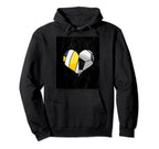 Volleyball Soccer Football Ball Heart Hoodie - Minimalist Print Unisex