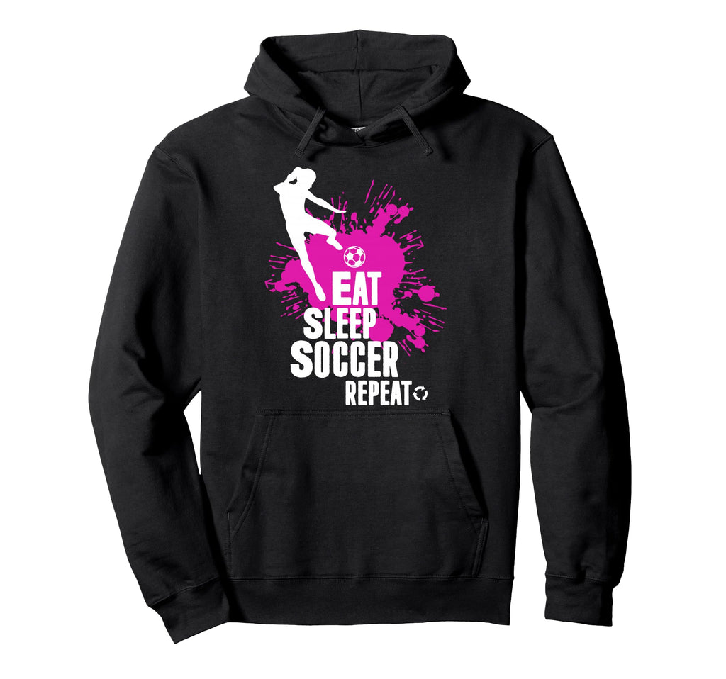 Eat Sleep Soccer Repeat F Tbol Hoodie - Casual Everyday Wear for Adults