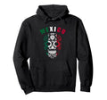 Mexico Sugar Flower Skull Distressed Hoodie - Aesthetic Graphic Unisex