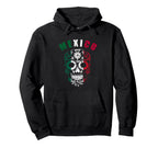 Mexico Sugar Flower Skull Distressed Hoodie - Aesthetic Graphic Unisex