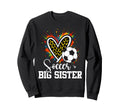 Soccer Big Sister Leopard Heart Sweatshirt - Streetwear Style Unisex