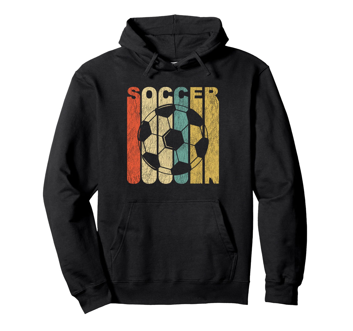 Soccer Distressed Sports Hoodie - Casual Everyday Wear Unisex
