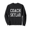 Coach Skylar Custom Football Sweatshirt - Minimalist Print for Adults