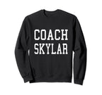 Coach Skylar Custom Football Sweatshirt - Minimalist Print for Adults