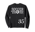 Soccer Mom Jersey Number 35 Favorite Sweatshirt - Graphic Print Unisex