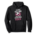 Soccer Mom Voice Funny Soccer Hoodie - Fun Novelty Design for Adults