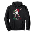 Mexico Flag Heart Dabbing Mexican Flag Hoodie - Graphic Print Men Women
