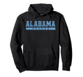 Alabama Soccer Sky Blue Text Hoodie - Unique Graphic Unisex
