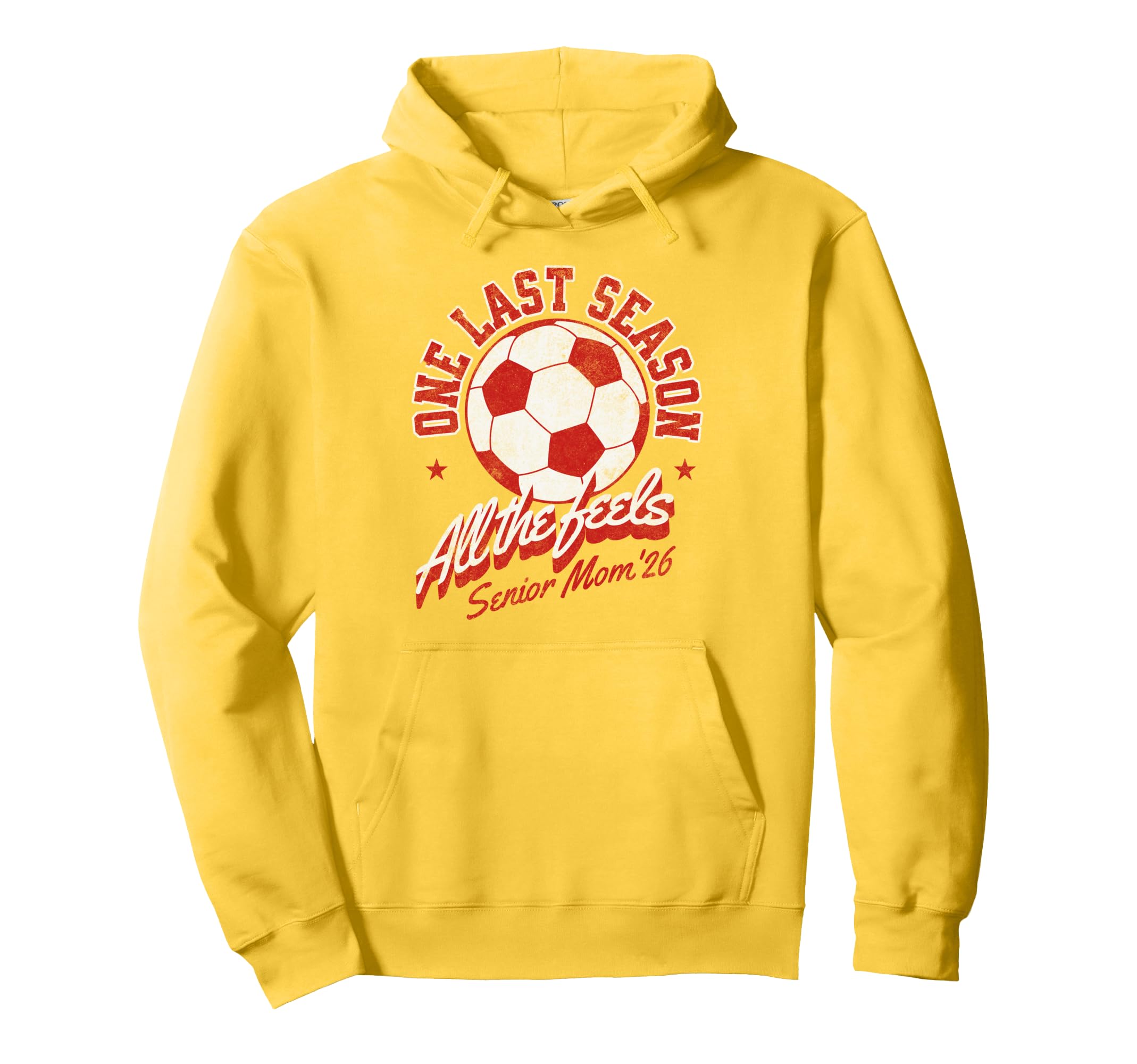 Soccer Senior Mom 2026 Distressed Hoodie - Minimalist Print for Adults