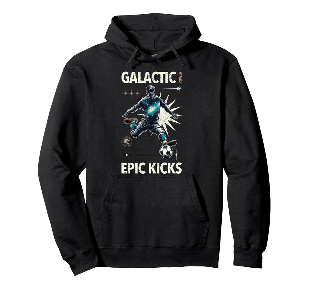 Soccer Player Galactic Power Epic Kicks Hoodie - Streetwear Style Unisex
