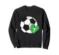 Funny Soccer Ball Number 7 Soccer Sweatshirt - Casual Everyday Wear Unisex
