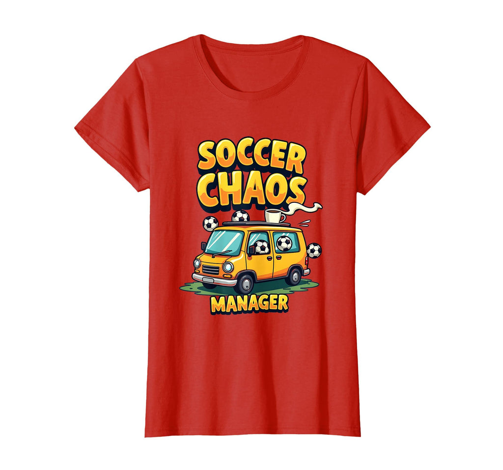 Soccer Chaos Manager Funny Soccer Mom T-Shirt - Graphic Print Men Women