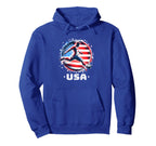 American Flag Soccer Player Teen Soccer Hoodie - Trendy Graphic Unisex