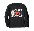 Soccer Enthusiast Love Peace Support T-Shirt - Fun Novelty Design Unisex