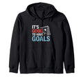 Lifes About Goals And Assists Soccer Fan Hoodie - Graphic Print Men Women