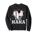 Ball Nana Baseball Soccer Heart Sweatshirt - Minimalist Print Men Women