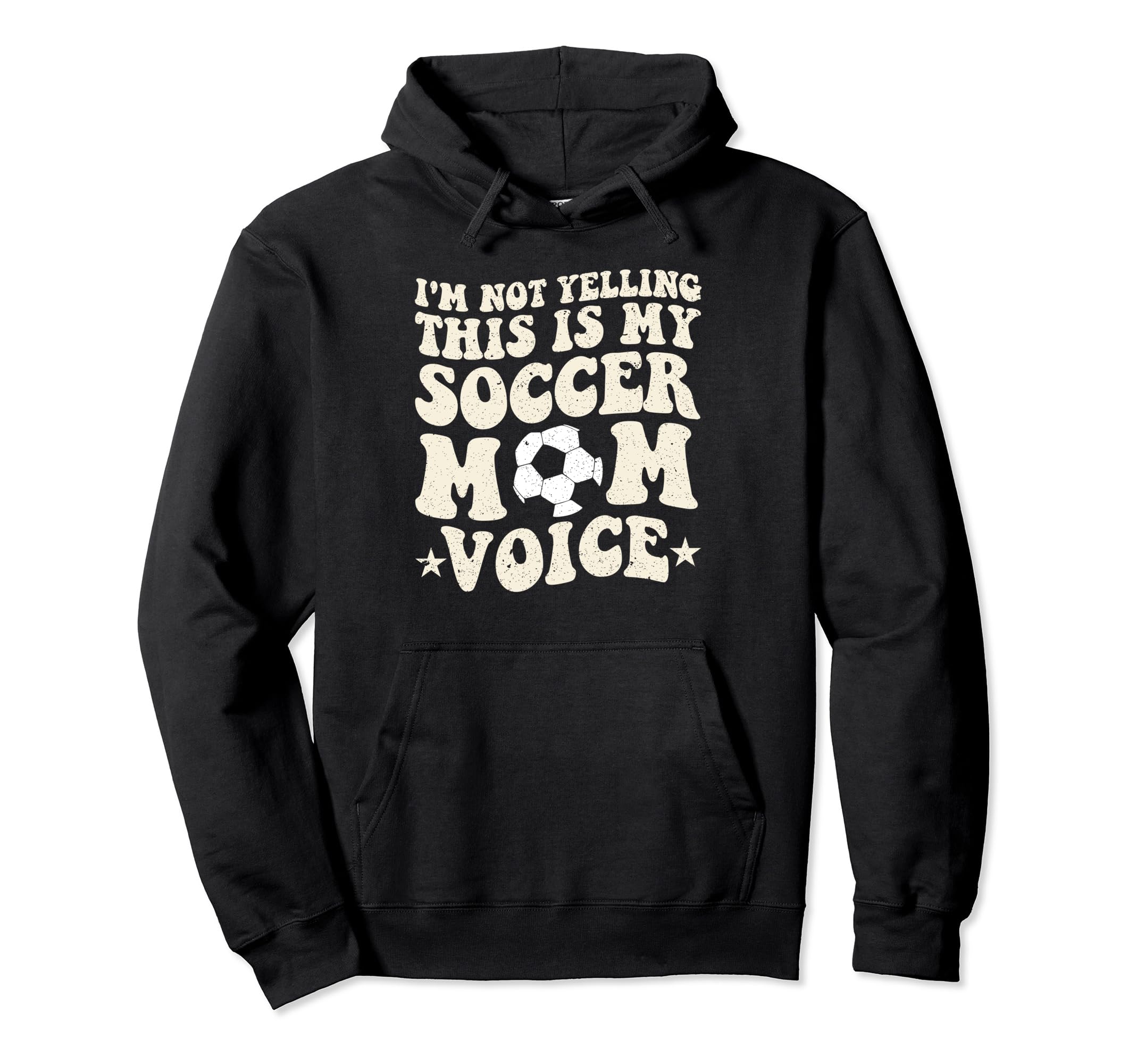 This Is My Soccer Mom Voice Mothers Hoodie - Minimalist Print for Adults