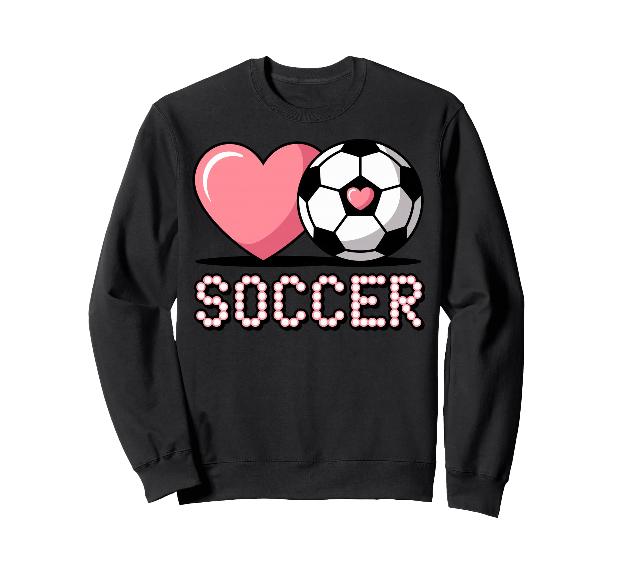 I Love Soccer Goalie Player Fan Sweatshirt - Unique Graphic for Adults
