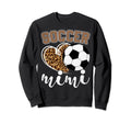 Soccer Mimi Leopard Heart Mom Sweatshirt - Casual Everyday Wear Men Women