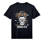 Mens Momster Soccer Mom Messy Bun Skull T-Shirt - Graphic Print for Adults