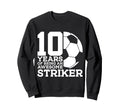 Soccer 10 Years Awesome Soccer Sweatshirt - Graphic Print for Adults
