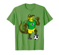 Funny Brazilian Crocodile Soccer T-Shirt - Streetwear Style for Adults