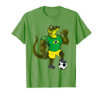 Funny Brazilian Crocodile Soccer T-Shirt - Streetwear Style for Adults