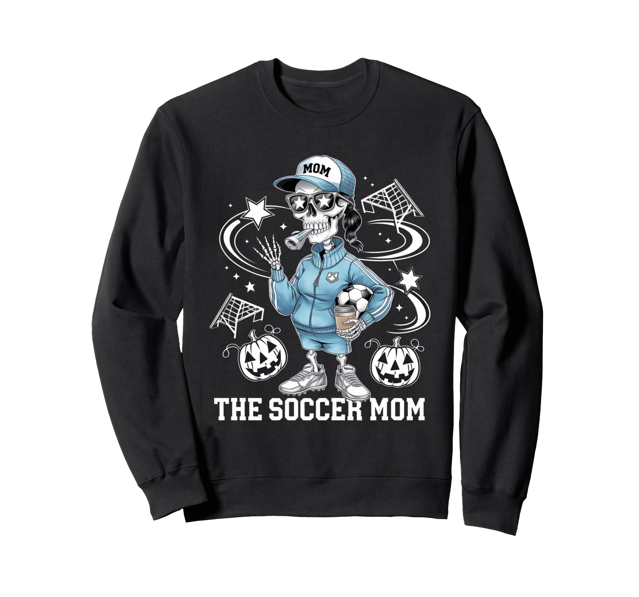 Soccer Mom Skeletton Halloween Sweatshirt - Trendy Graphic for Adults