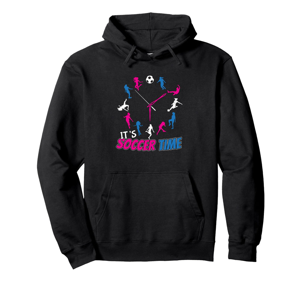 Soccer Time Clock Hoodie - Custom Art Print for Adults