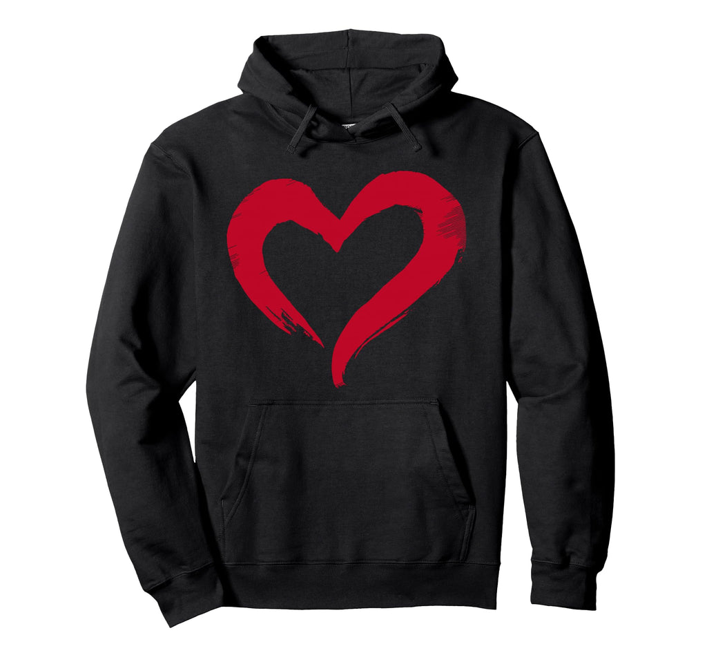 Valentines Day Heart Love Couple Hoodie - Custom Art Print Men Women