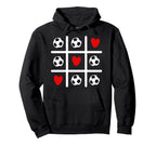 Valentine Soccer Love Heart Player Hoodie - Custom Art Print for Adults