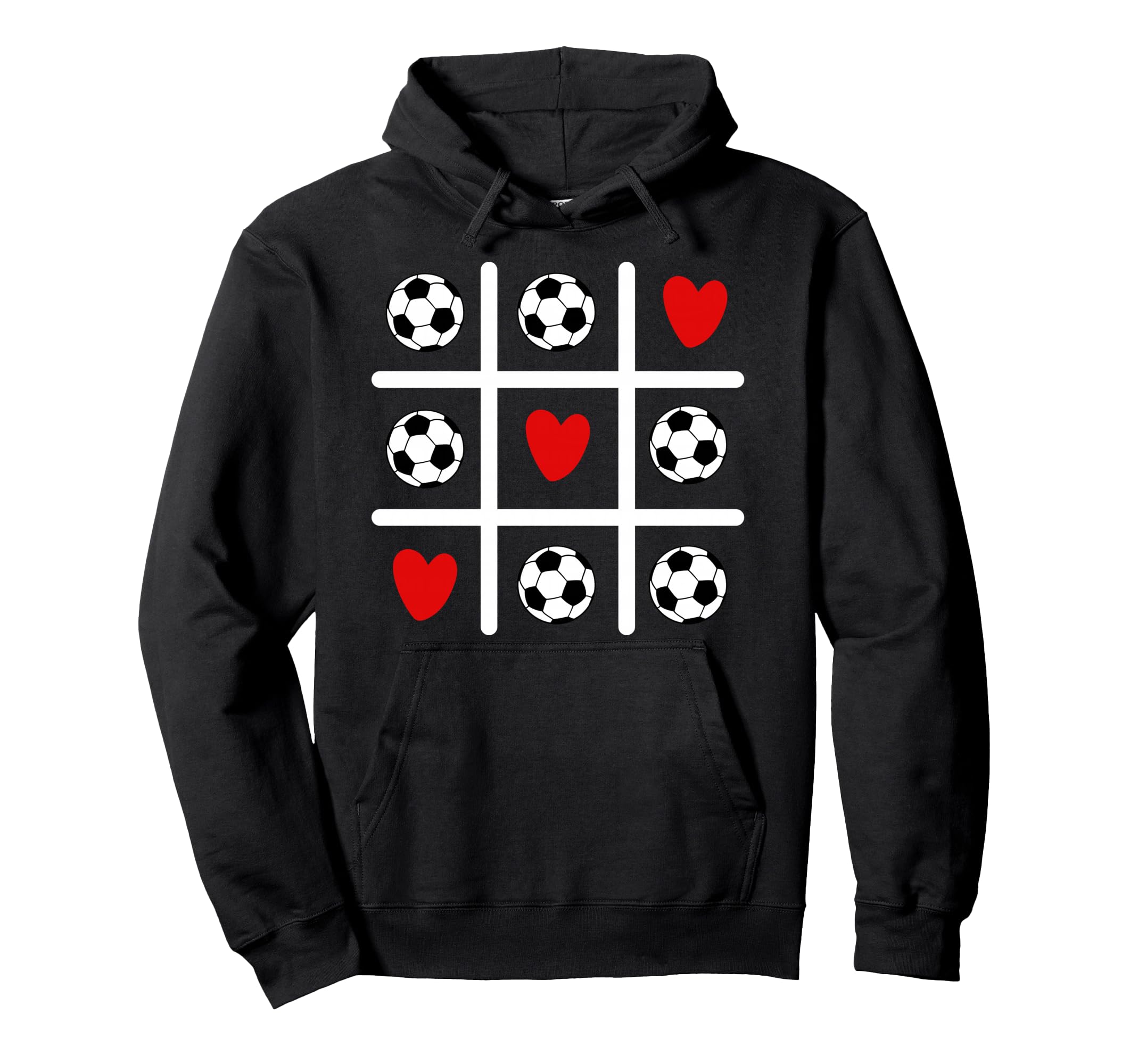 Valentine Soccer Love Heart Player Hoodie - Custom Art Print for Adults