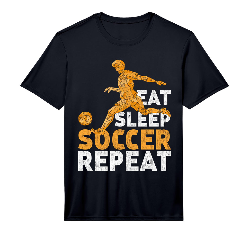 Eat Sleep Soccer Repeat Soccer T-Shirt - Fun Novelty Design Unisex